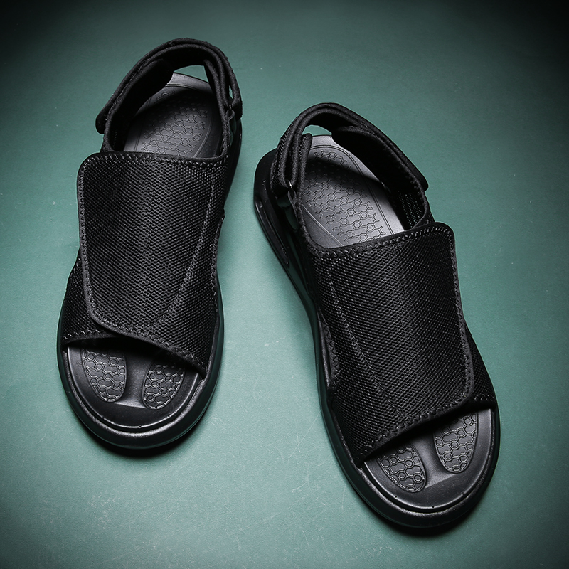 

sandalias sandales sandale de outdoor slip praia sandals sandalhas men leather s casual shoe mens para gladiator breathable 39, Black