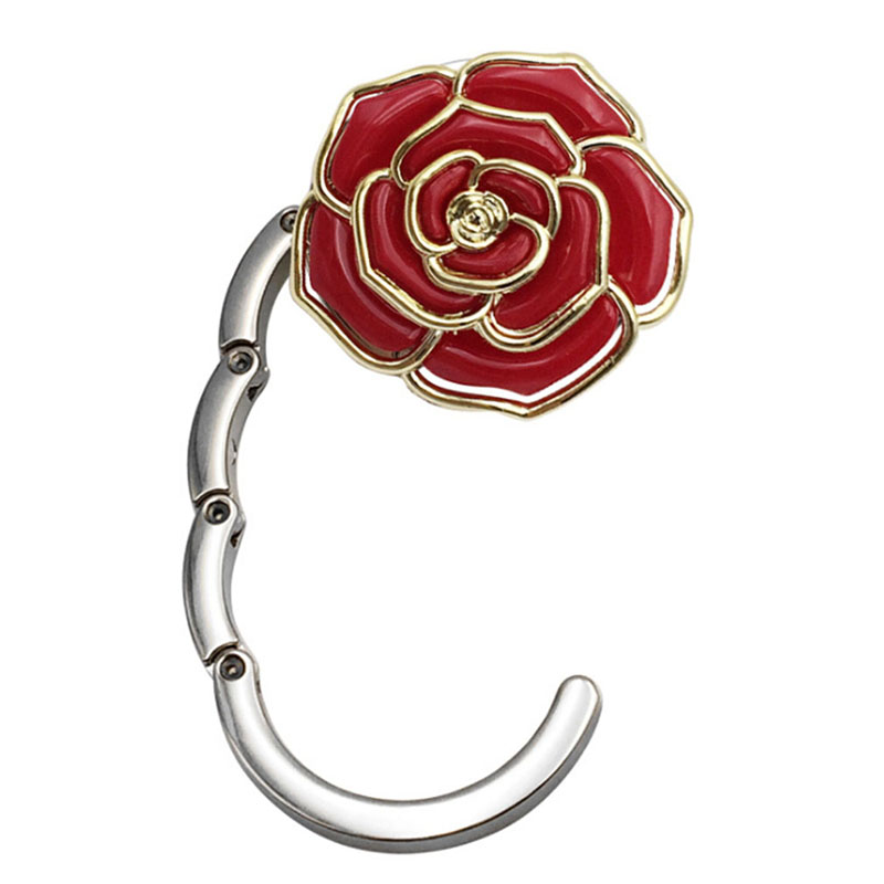 Folding Handbag Purse Hanger Durable Table Hook Hang Holder Flower Shape Hot