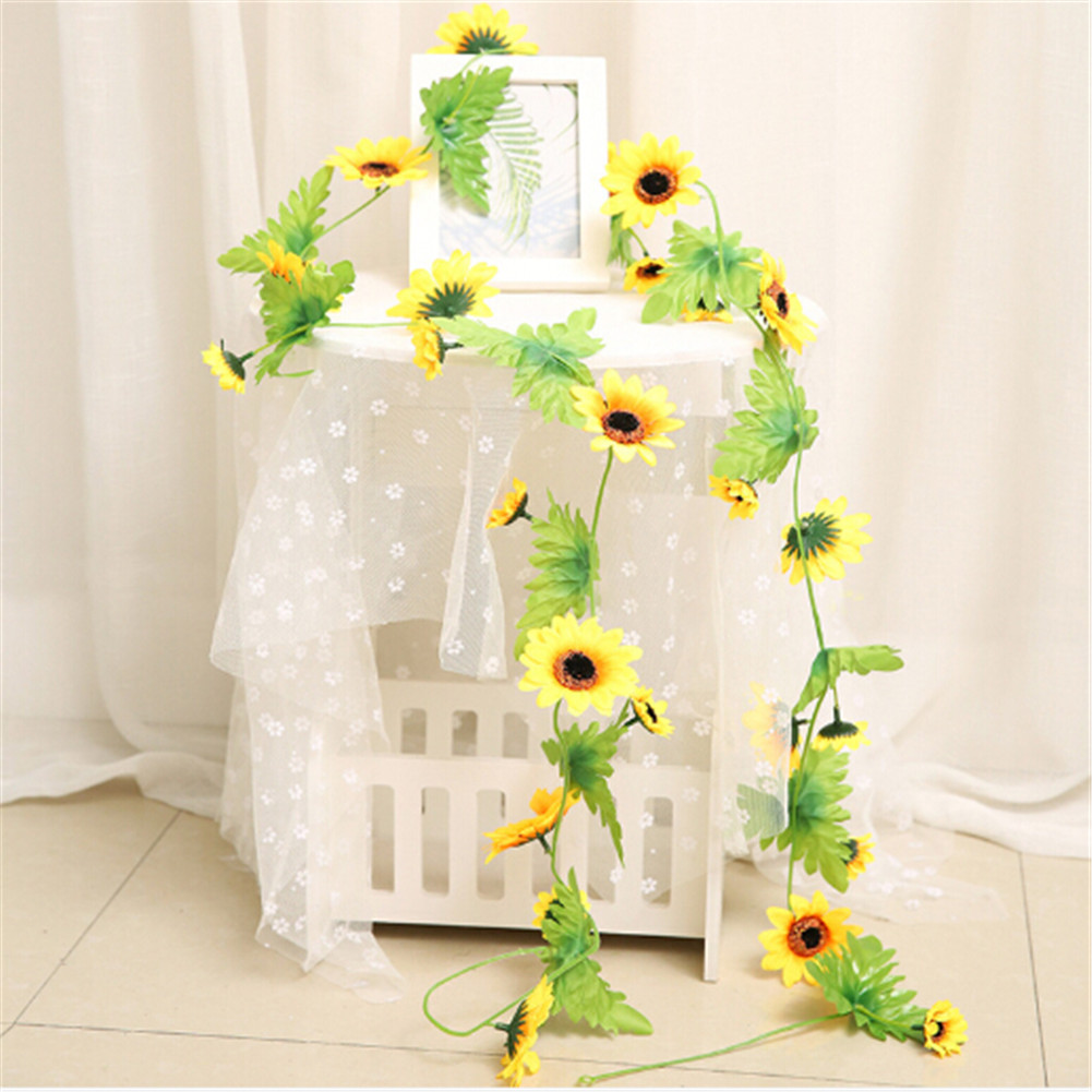 

Sunflower Rattan Sunflower False Flower Artificial Decorative Flower Home Office Party Hotel Restaurant Patio or Yard Decoration, Yellow