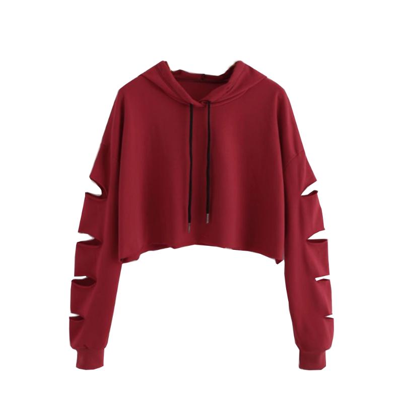 Autumn Fashion Girl Sweatshirts Clothing Fashion Casual Womens Long Sleeve Sweatshirt Jumper Pullover Solid Blouse