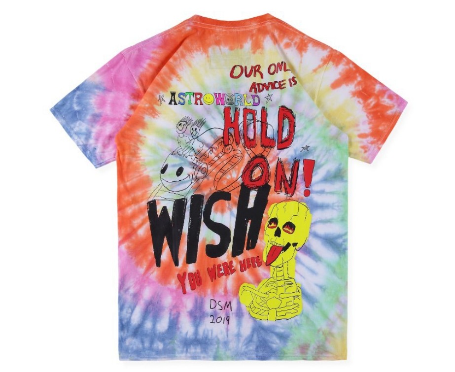 2020 Travis ScoLook MON I CAN Printed Women Men Tie-dye T shirts tees Top Version Men Cotton Oversized T shirt Travis
