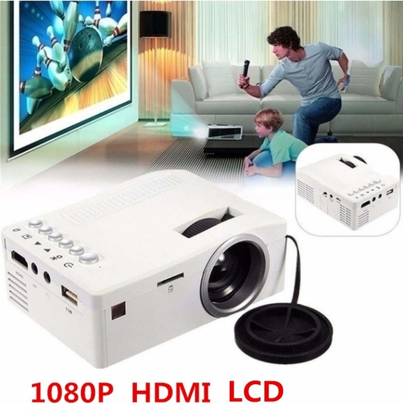 

Portable UC18 HD 1080P Video Projector 60 Inch mini LED Projector Home Cinema Theater Projector with USB/AV/TF/HDMI Interface