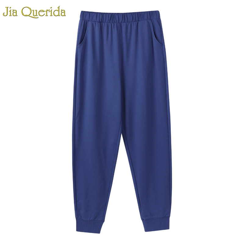 

Sporty Lounge Pants Men 100% Pure Cotton Quality Night Wear Royal Blue Elastic Waist Ankle-tied Trousers with Pockets Long Pants, 13001-dark grey