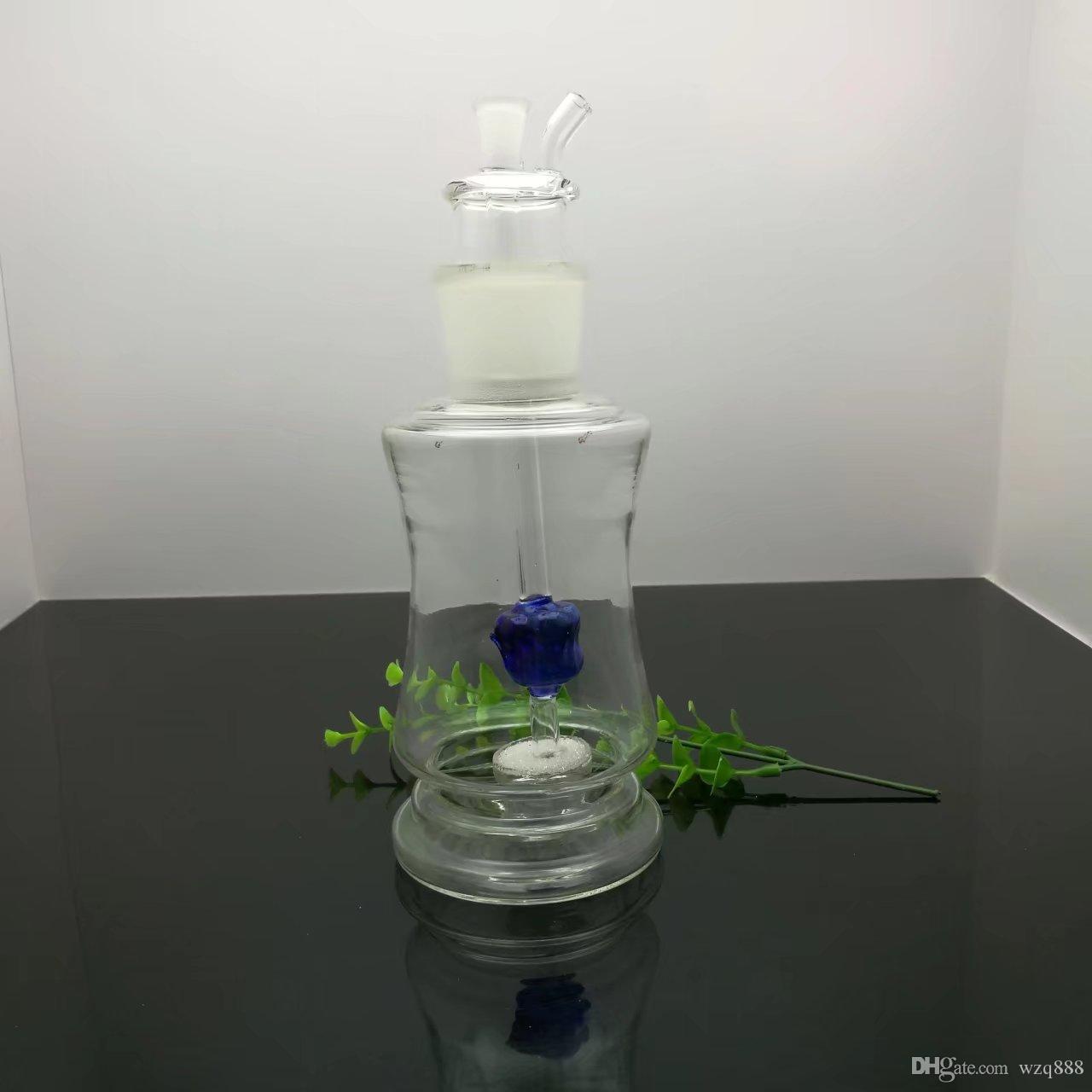 

Super big mouth rose glass filter water bottle Pipes Smoking Glass Bongs Glass Bubblers For Smoking Pipe Mix Colors