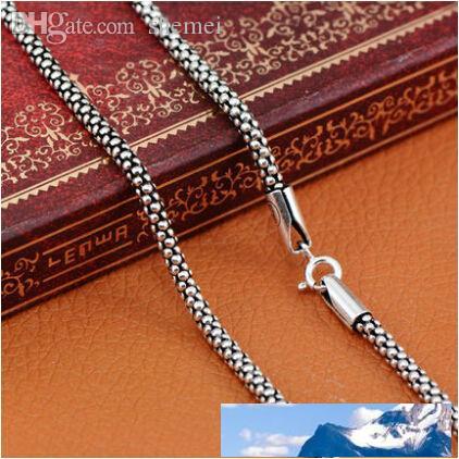 Argent Sterling Boîte Chaîne Véritable Massif 925 Italie Classique nouveau collier