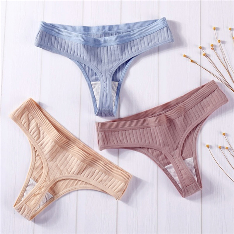 

Hot Sale Sexy Women Cotton String Thongs Low Waist Sexy Panties Ladies' Seamless Underwear Black Skin Panty, Gray