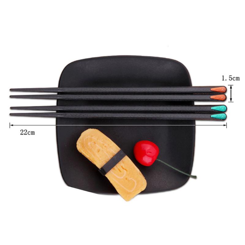

1 Pair Japanese Chopsticks Alloy Non-Slip Sushi Chop Sticks Set Chinese Gift Eetstokjes Kinderen Palillos Chinos Chopsticks