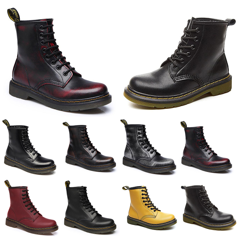 

2020 Non-Brand fashion designer ankle boots Men Women wineter martin boots Yellow Wine Red Motorcycle Boots 35-44 item 10 Wholesale, Item #15 with furry