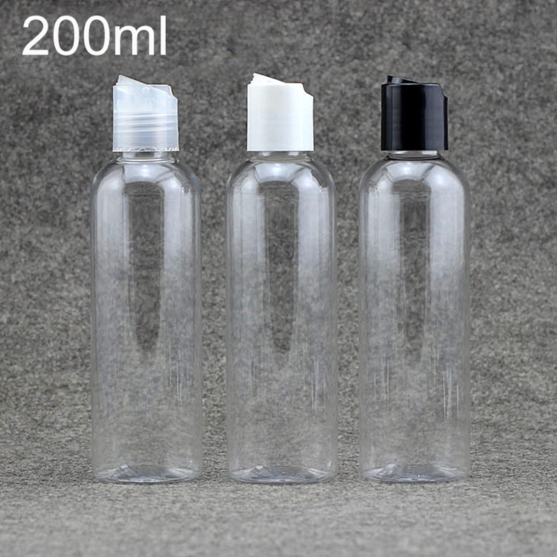

Free Shipping 200ml Plastic Water Bottle Refillable Makeup Cream Cosmetic Face Toners Packaging Shampoo Lotion Clear Container