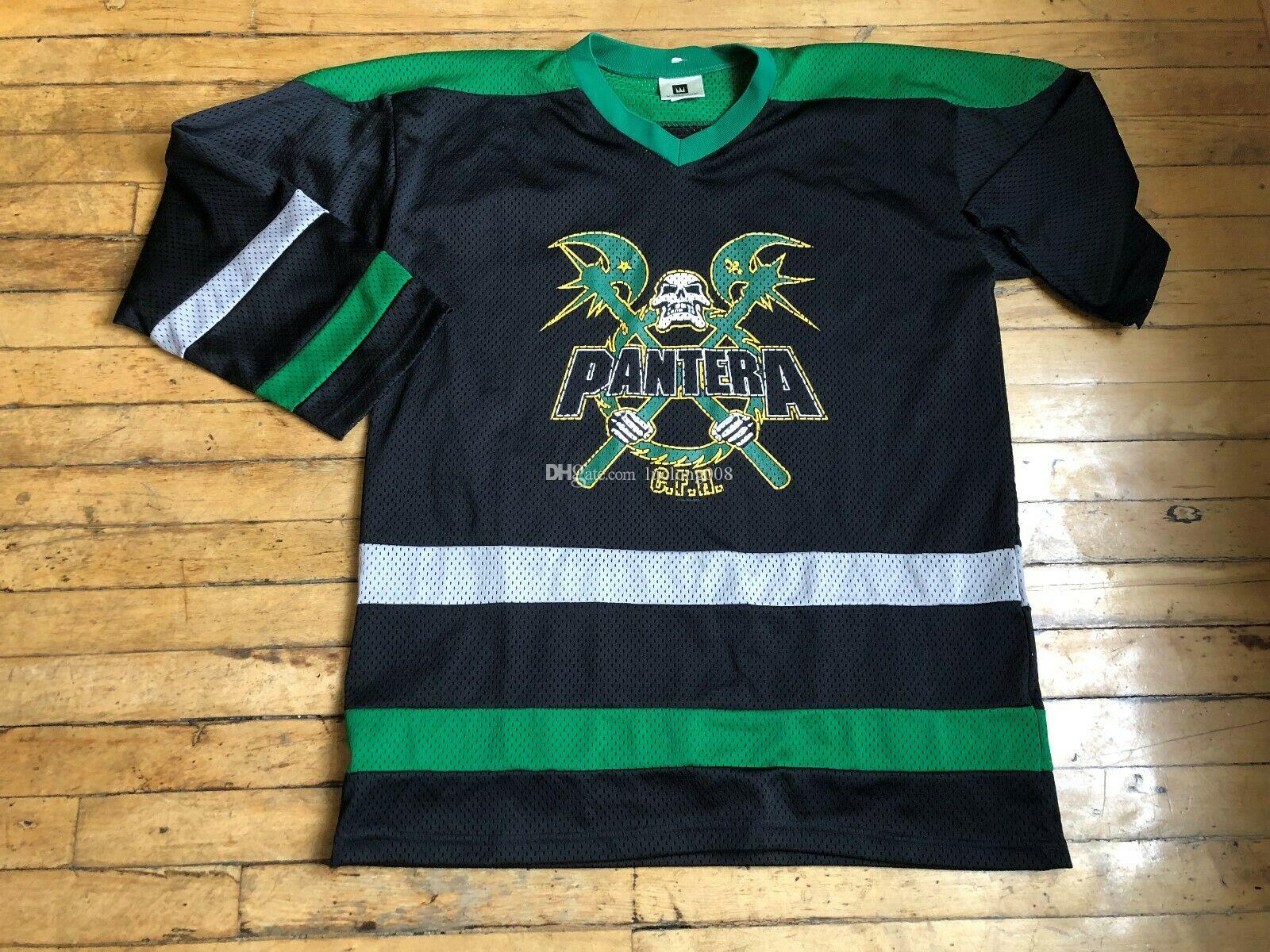 

Vintage 1990 CRAZY RARE Pantera CFH Hockey Jersey Embroidery Stitched Customize any number and name Jerseys, Picture color