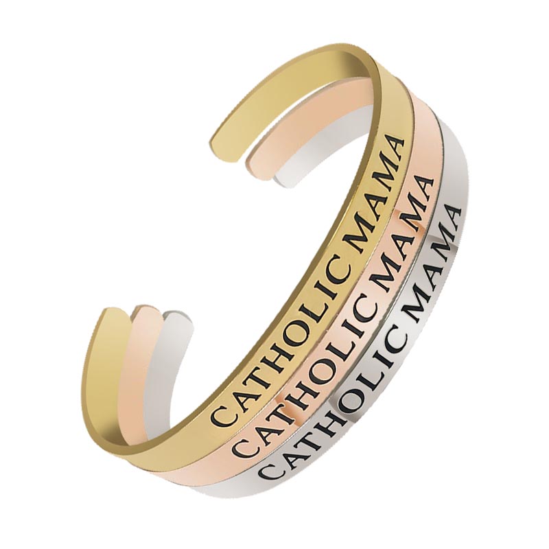 

Stainless Steel Bangle Motivational Inspiration Message Custom Engraved Bracelets Wholesale