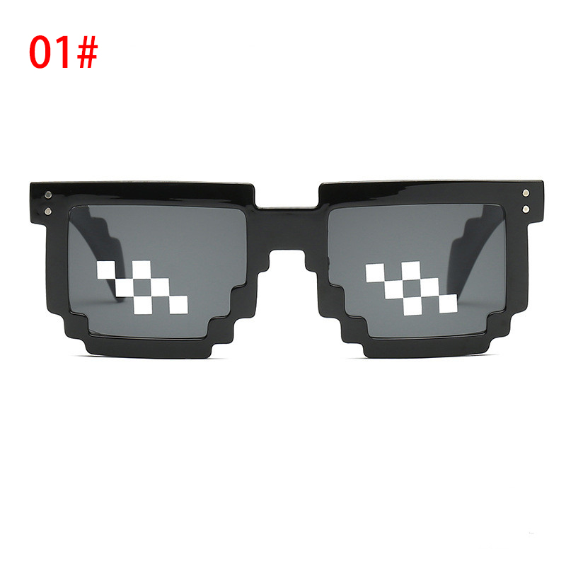 12 Pack Thug Life Pixel Sonnenbrillen - Bunte Mosaic Brillen Für Partys & Fotos