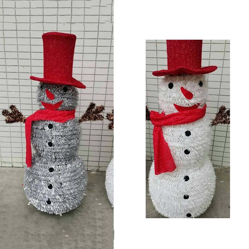 

Merry Christmas Snowman Shape Christmas Tree Toy Decorations Fireplace Window Party Decor