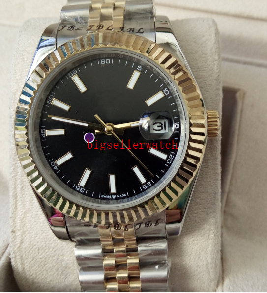 

Hot Selling Luxury Watch 41mm 126333 Two Tone Steel & Gold Jubilee Black Index Dial Watch Automatic Fashion Men's Watches Wristwatch