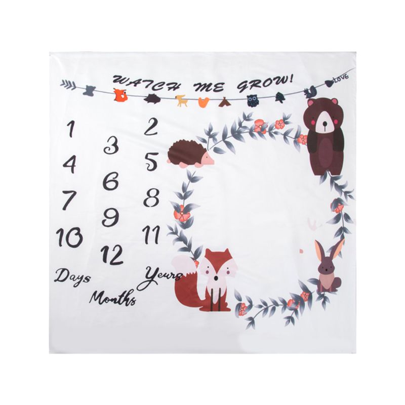 

Baby MileBaby milestone blanket newborn photo animal bear background cloth baby photography props, Pictures shown