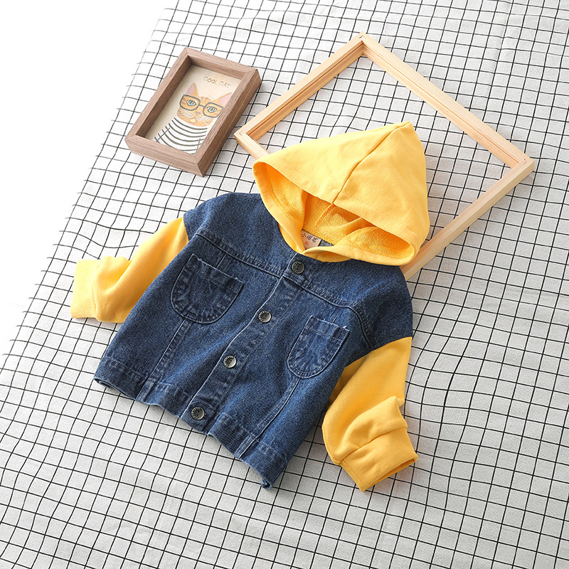 

Baby autum denim jackets 1-4year infants clothes cotton hoodies coats for boys and girls little children jackets, Blue