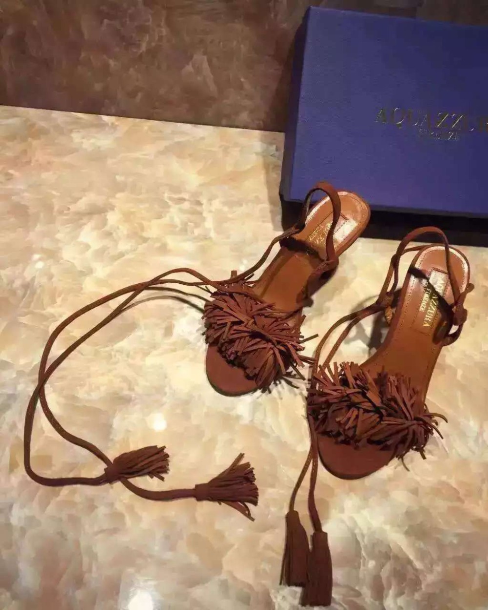

Hot Sale-2016 Women's brand fashion wild thing suede leather high heels sandals.tassel strap high heel tassel sandals party pumps, Yellow