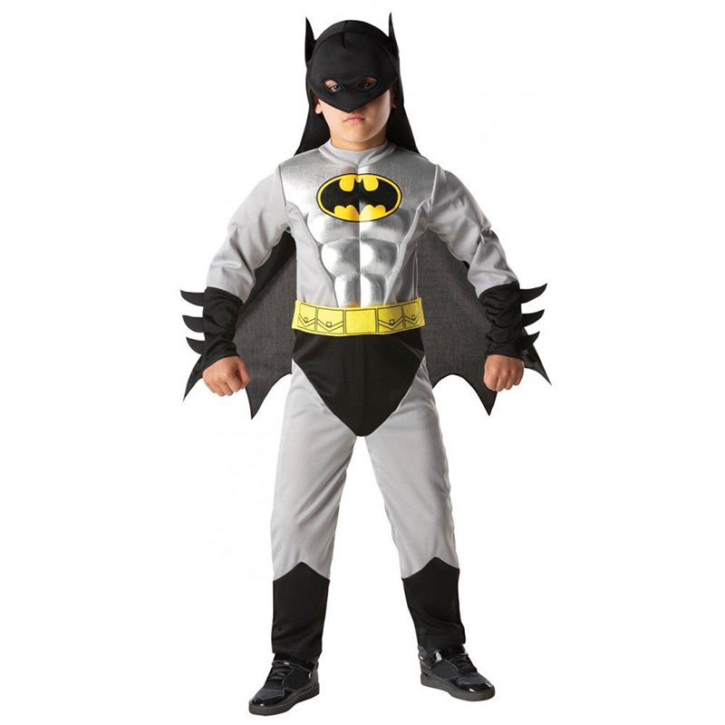 

Hot Sale Child Boy Muscle DC Movie Character Cosplay Fancy Dress Halloween Carnival Party Costumes, As shown