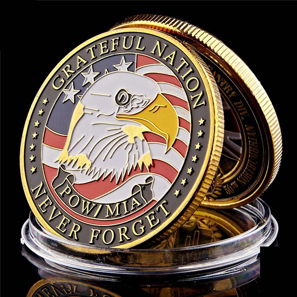 Military Coin USA Army Air Force Navy Marines Craft 1oz Gold Plated Challenge Badge Gifts-image-521621565
