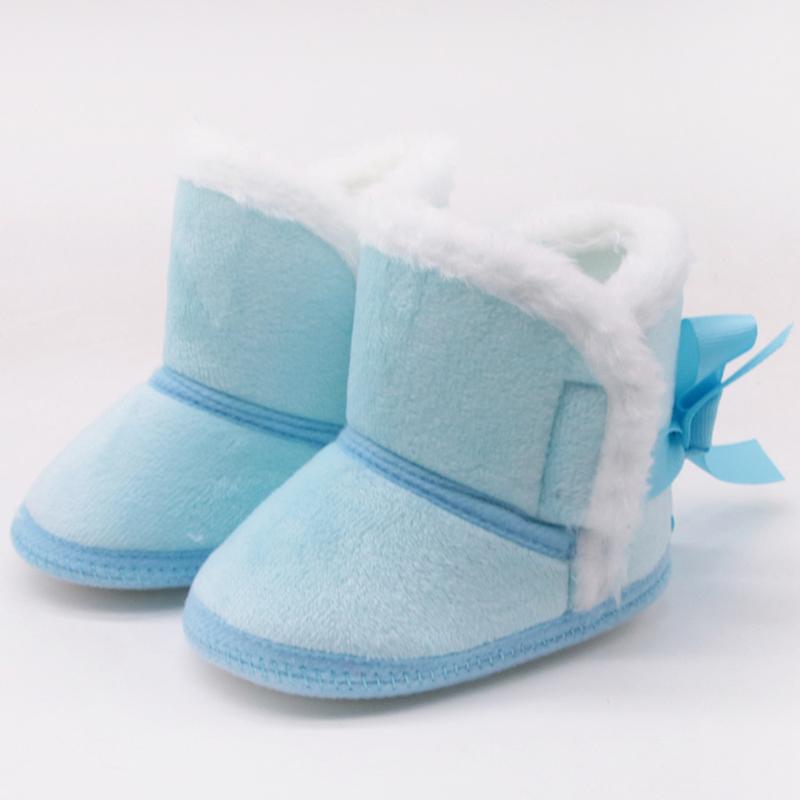 

Warm Baby Girls Shoes 2020 Fashion Suede Shoes Winter Boots Toddler Newborn First Walker Infant Anti-Slip Boys Soft Sole Booties, Blue