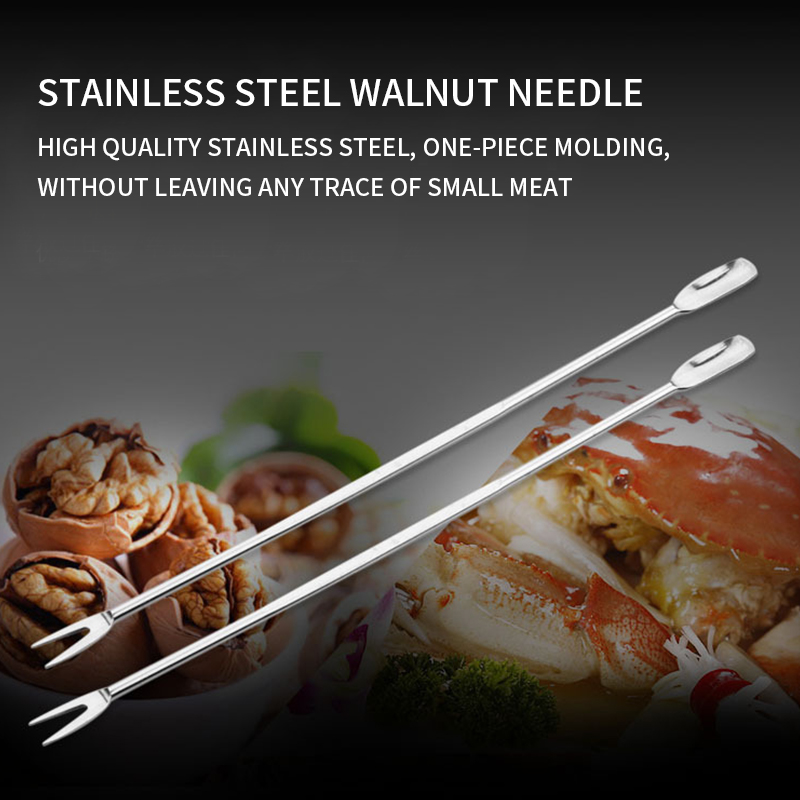 

Stainless Steel Seafood Forks Picks Nutcracker Needle for Lobster Crab Nut