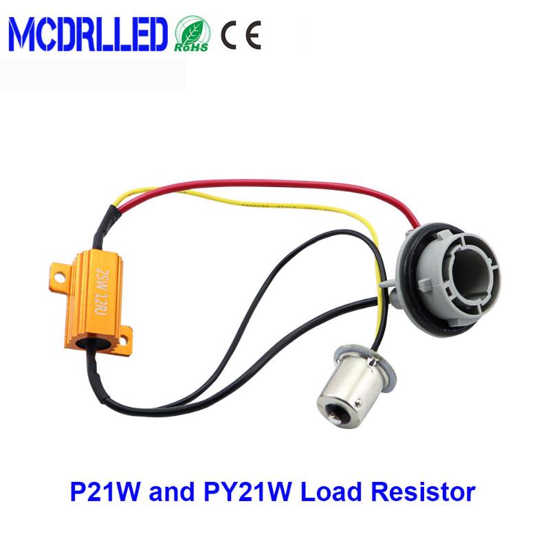 

LED bulb socket 1156 BA15S BAU15S P21W led canbus PY21W Car Canceller Decoder Load Resistor 12V 25W No Flickering Decoder