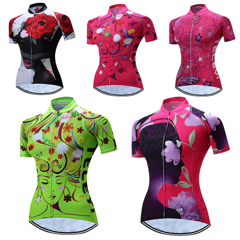 

teleyi Cycling Jersey women's Bike Jersey 2020 road MTB bicycle Shirt team Ropa Ciclismo maillot Racing tops female ladies, 05