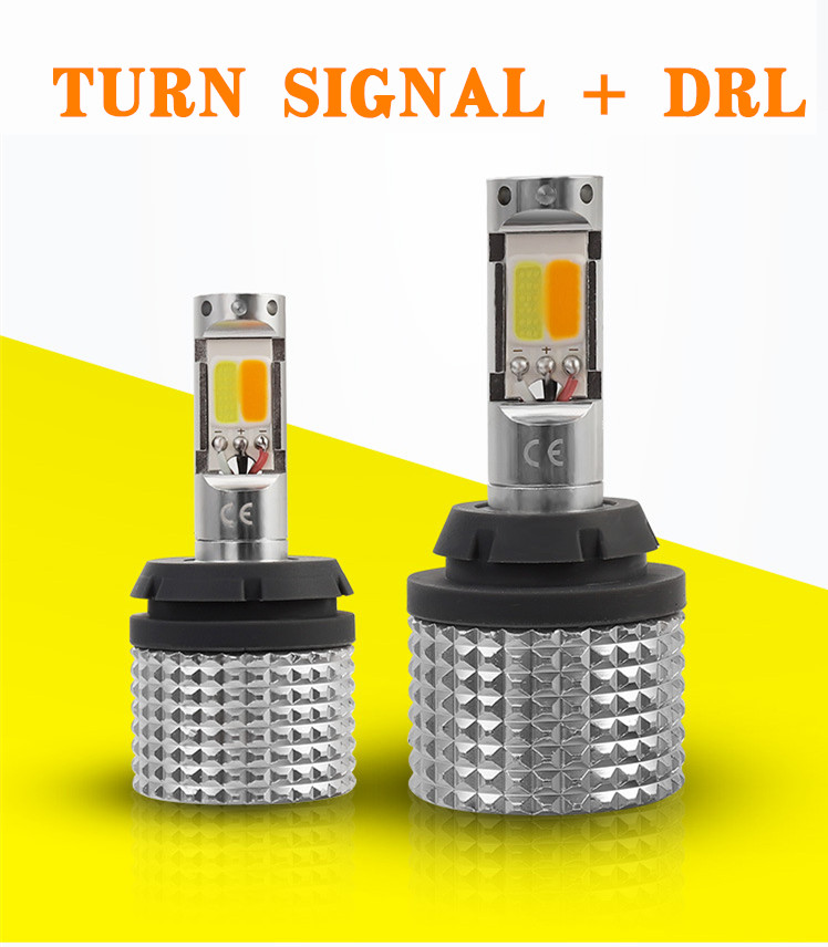 

2 x LED COB Turn Signal Light Daytime Running Light 1156 BAU15S PY21W 3156 3157 T20 7440 7443 WY21W Car Turn Led COB DRL, As pic
