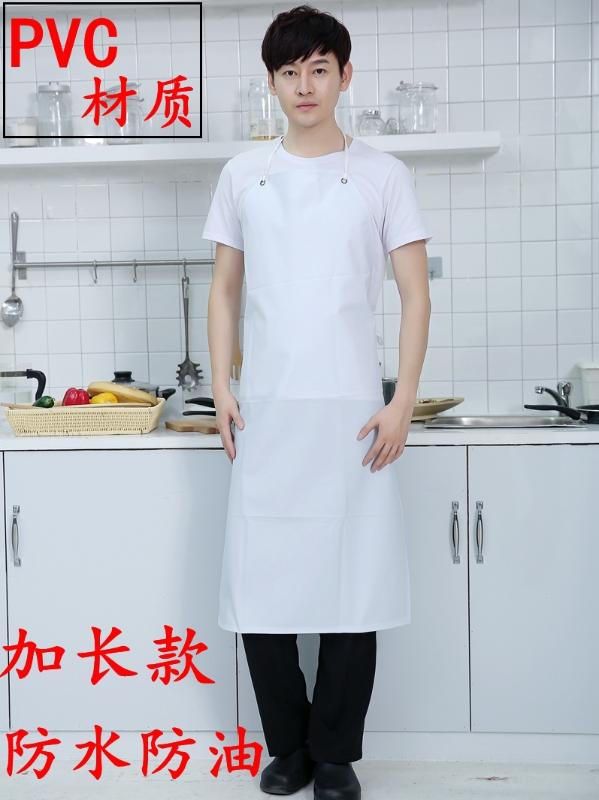 

Oil-proof and waterproof kitchen apron aquatic wear-resistant pvc hanging neck canteen factory washing dishes