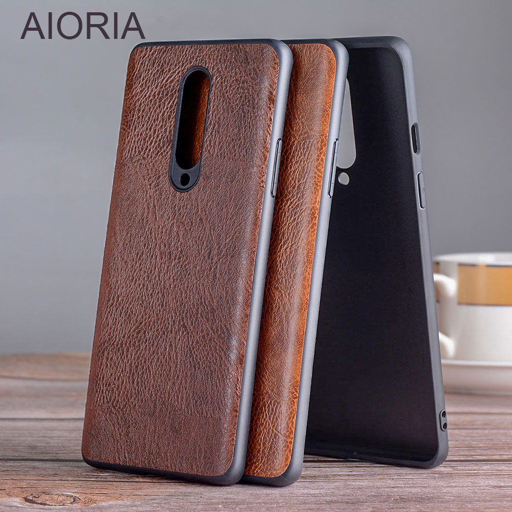 

Case for Oneplus 6 6T 7 Pro 7T 8 pro leather case Vintage TPU +3in
