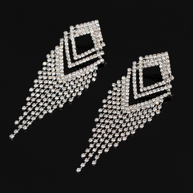 

More Row Rhinestone Earrings Ear Nail Woman Fund Classic Earring Product