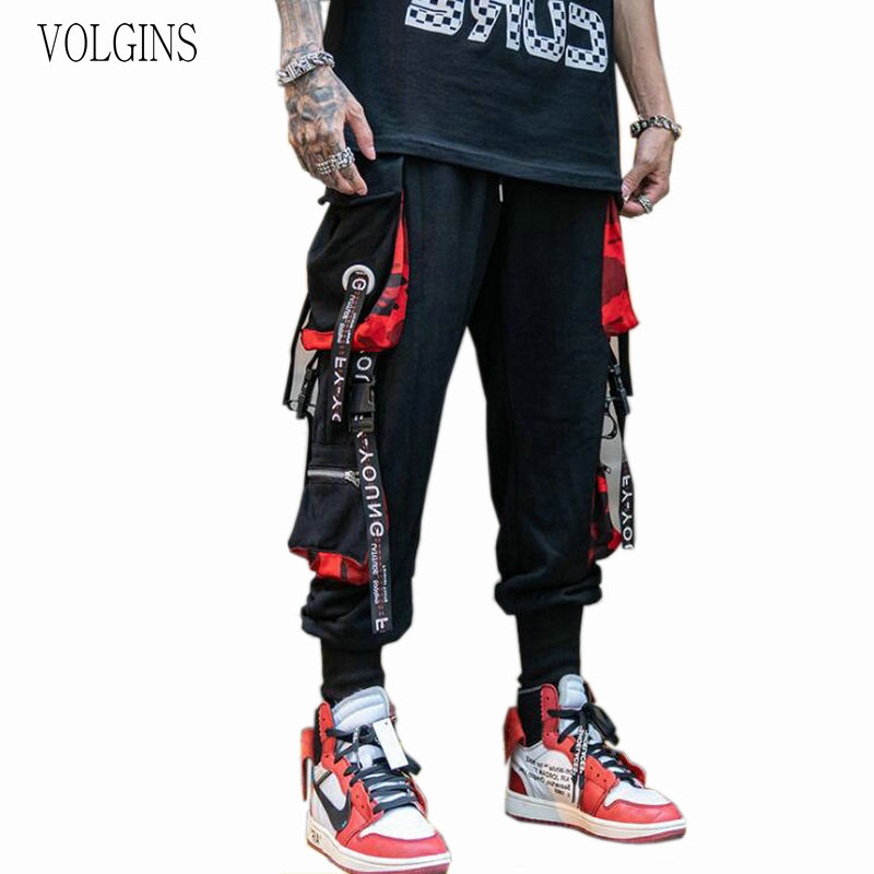 

Streetwear Men's Cool Pants Pocket Loose Men HipHop New Fashion Joggers Pants Trousers Men Hombre Male Casual Fashion Cargo, Color 3
