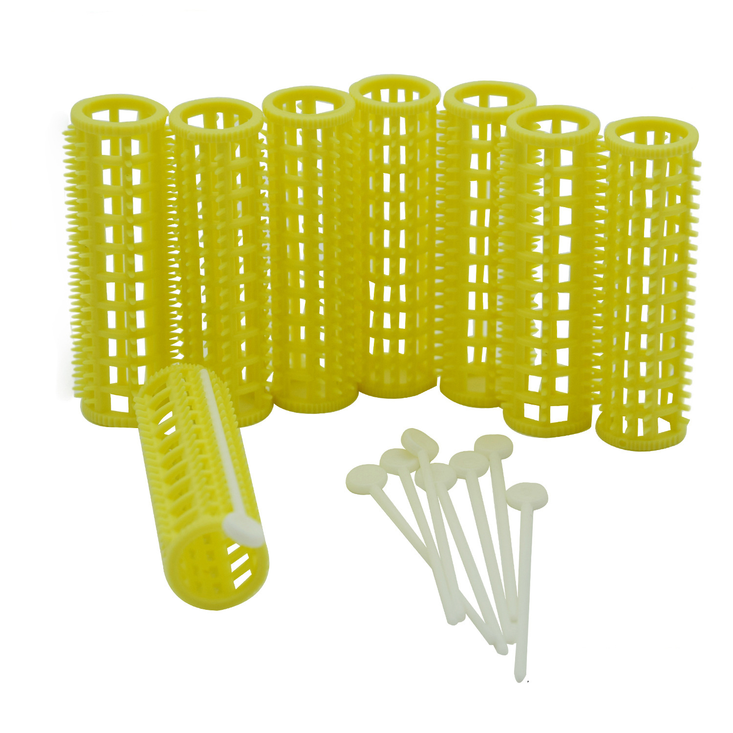 15mm Plastic Tooth Hair Roller With Fixed Pins Teeth Bars For Air
