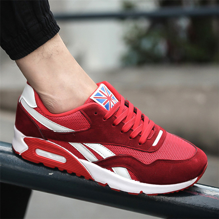 

High Quality Korean Fashion Net Cloth Sneakers Men's, Red