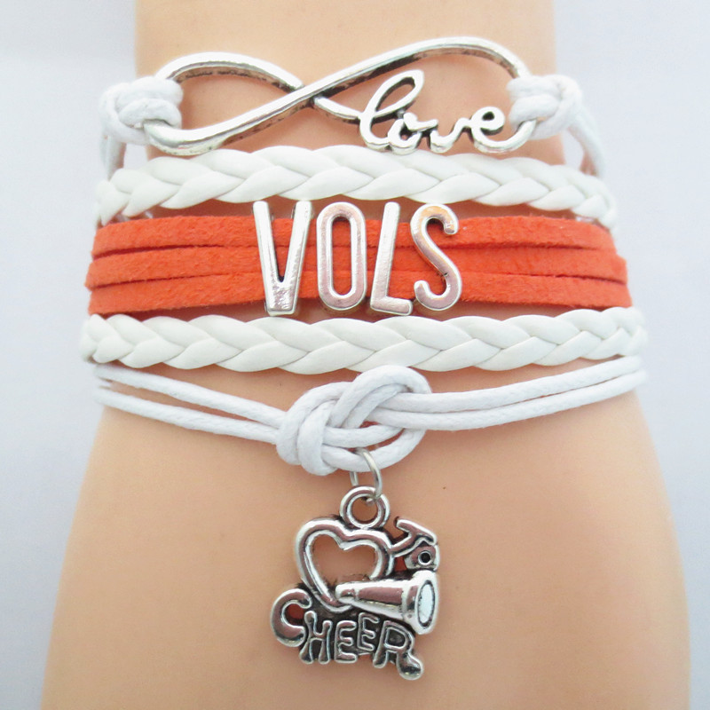 

Jewelry Infinity Love Vols Football Bracelet Sport Team Friendship Bracelets B09096