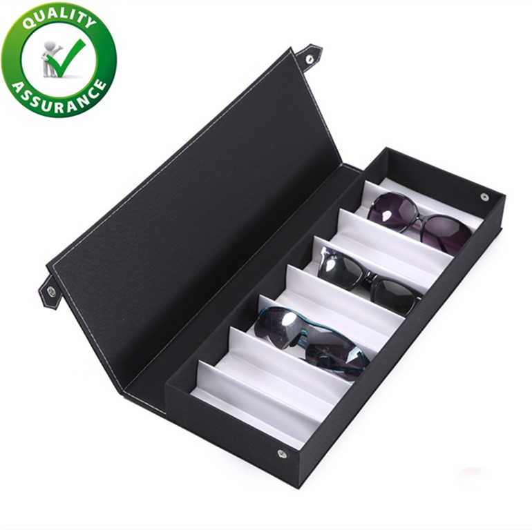 Luxury Designer Sunglasses Storage Case Display Grid Stand Glasses Eyeglass Eyewear Protector Box Jewelry Holder 8 Slots Rectangle Portable