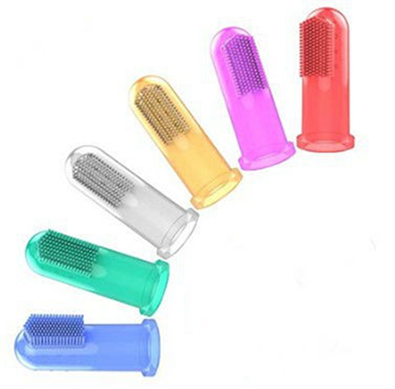 

Baby Finger Toothbrush Baby Silicone Toothbrush Kids Food Grade Toothbrush Teether Oral Massager for Infant Toddlers