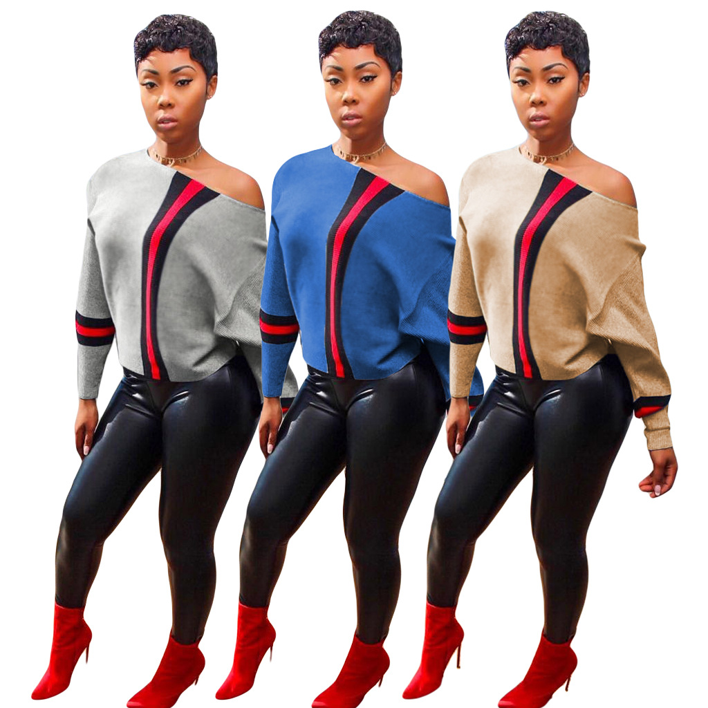 

Casual Style Women Knitted Sweater And Pullovers Full Sleeve Ladies Fashion Sweaters Female Spring, White;black