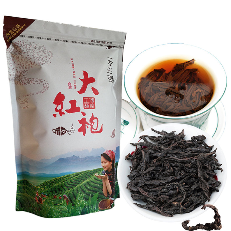 

New 250g Chinese Organic Bulk Dahongpao Black Tea Big Red Robe Fragrant Oolong Tea High Grade Cooked Tea Green Food 2019 Promotion