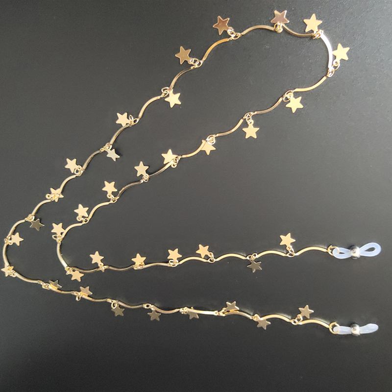 

Reading Glasses Cord Star Metal Glasses Chain Holder for Women Sunglasses Chain Strap Eyewear Accessories Metal Lanyards