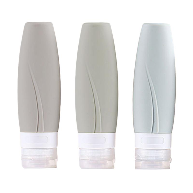 

3PCS Subpackaging Bottles Empty Silicone Bottles Portable Refillable Storage Containers For Lotion Travel Outdoor