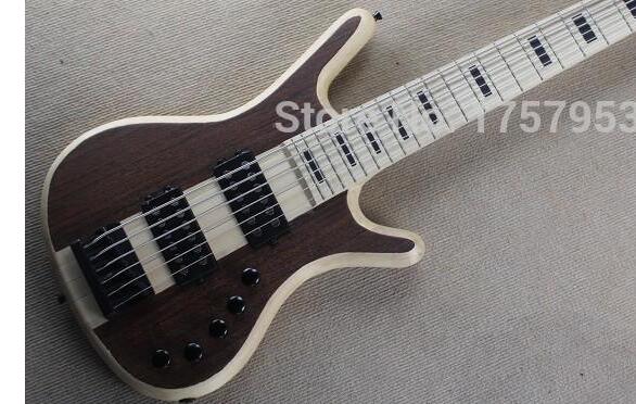 

Free shipping Factory Shop 100% New Top quality Bass Set Neck 6 String electric bass guitar battery active pickups 115