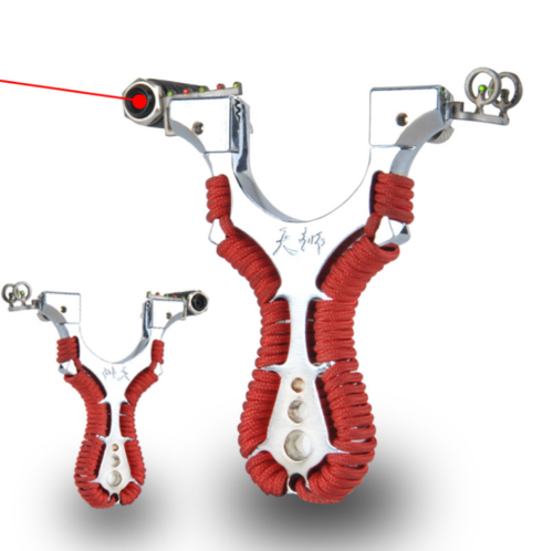 

Laser Aiming Slingbow Archery Slingshot Hunting Catapult High-precision Outdoor Shooting Target with Flat Rubber Band Traditional Huntingbow