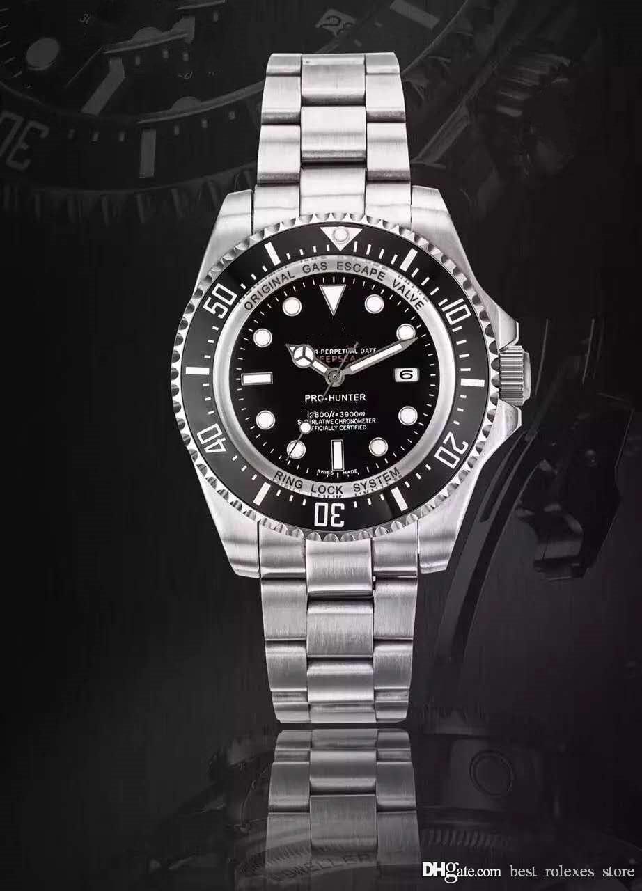 

High Quality Luxury Watch brand Men's Automatic Date Watch Slide Lock 316 Steel Automatic Mechanical Watch Men's wristwatches, Black