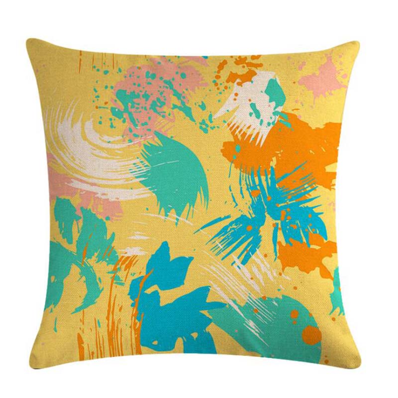

Pillow Cover Personalized Graffiti Painting Linen Cushion Cover Decor Bedding Pillow Case Home Decor Housse De Coussin, Style 4