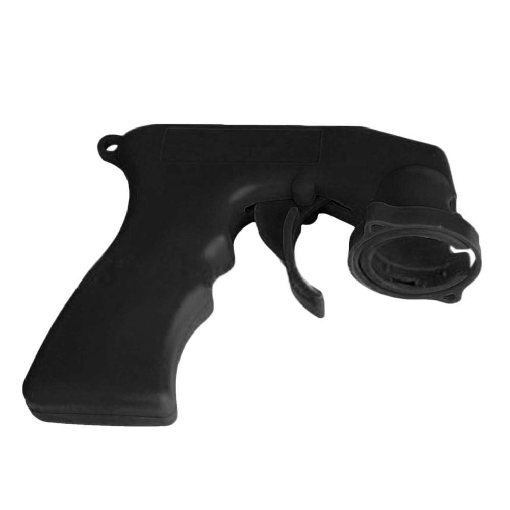 Laca autom/ática de pl/ástico Adaptador de cubo negro con gatillo de agarre completo Agarre Manija de pistola pulverizadora port/átil Negro