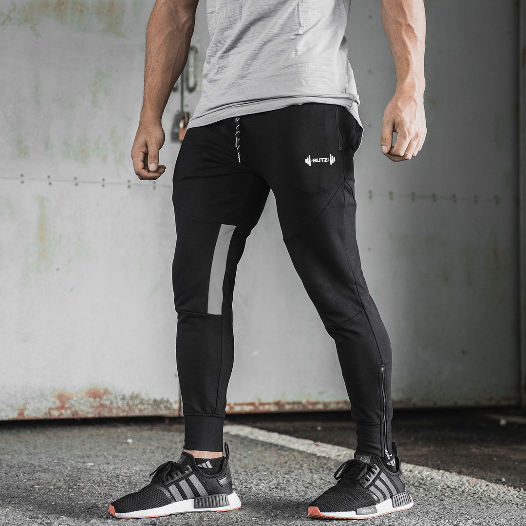 

European And American Brothers 2019 Summer New Fitness Mens Sports Pants Casual Style Running Training Pants, Black