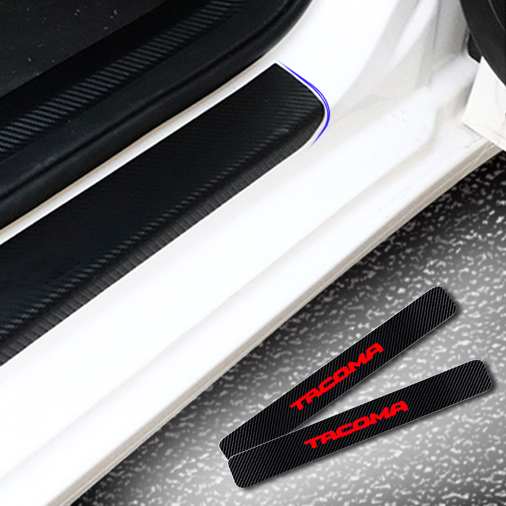 4d Carbon Fiber Vinyl Sticker For Skoda Rapid Car Door Sill