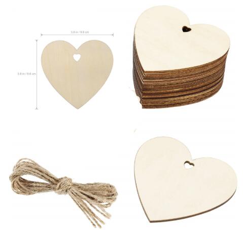 Decorazioni rustiche Decorazione per la Festa della Mamma Decorazione a Forma di Cuore Wondful 10 Pezzi Mamma Amore coriandoli in Legno per Scrapbooking da Tagliare Artigianato