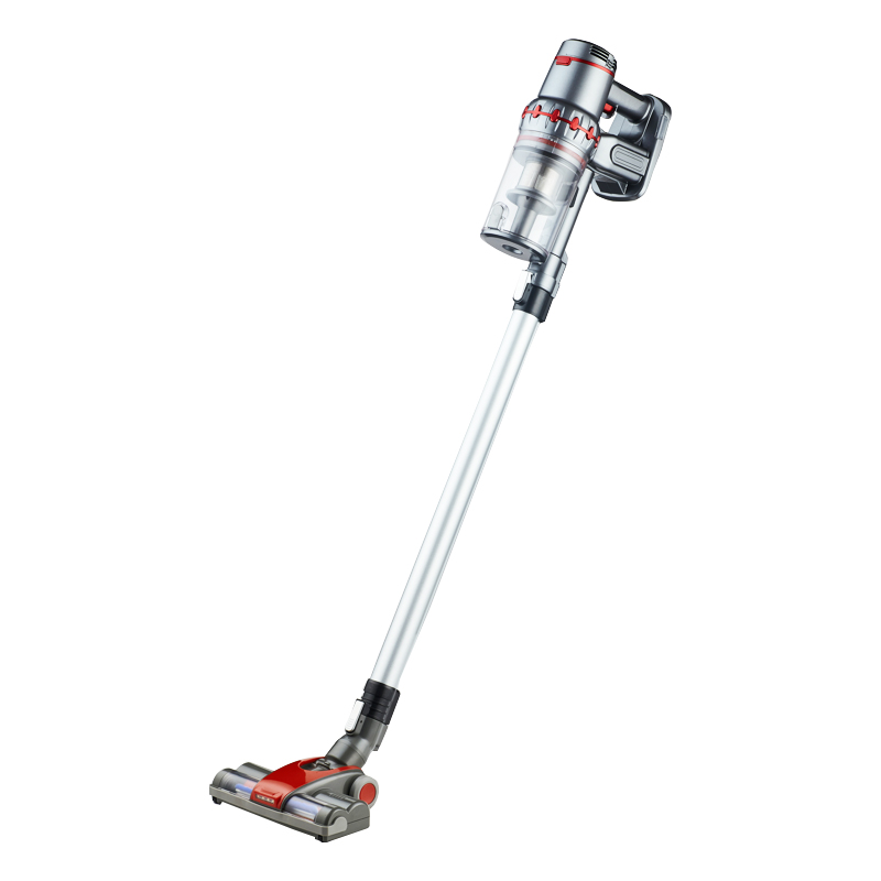 similar model with V10 mul-function cordless vacuum cleaner 7KPA vacuuming power bagless Li-iron battery rechargeable m-1701 in red color-image-440016680